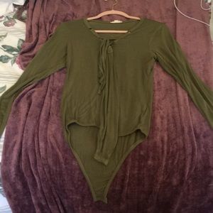 Army green Charlotte Russe bodysuit